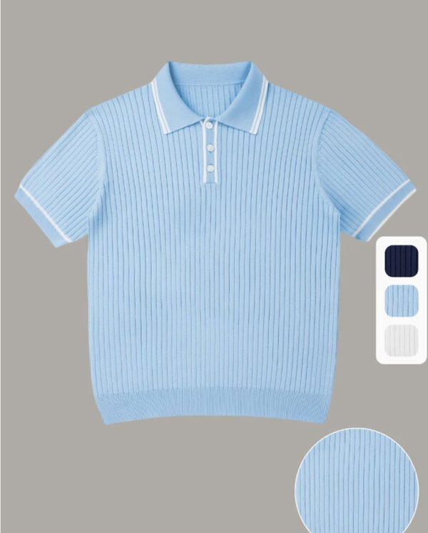 Polo en Tricot Haut de Gamme Xingfan OBM pour Homme – Col Structuré et Style Contemporain