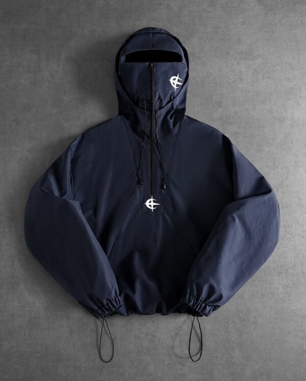 Veste à Capuche Style Ninja pour Homme – Pull Coupe-Vent Cyberpunk à Mi-Fermeture