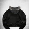 Rectangle 1004 Veste Sweat à Capuche pour Homme – Imprimé Étoiles Rétro, Coupe Ample et Col en Fausse Fourrure
