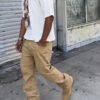 Pantalon Homme Décontracté Ample – Style Vintage Lavé, Coupe Droite Hip-Hop Streetwear