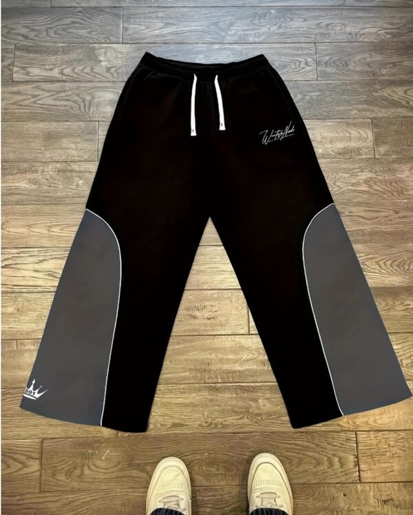 Pantalon de Jogging Unisexe Y2K Hip-Hop – Coupe Large, Broderie Lettres Colorées Style Streetwear Hiver