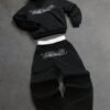 Ensemble Survêtement 2 Pièces Homme – Sweat à Capuche Imprimé et Pantalon à Jambes Larges Streetwear