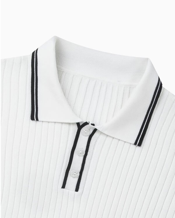 Polo en Tricot Haut de Gamme Xingfan OBM pour Homme – Col Structuré et Style Contemporain
