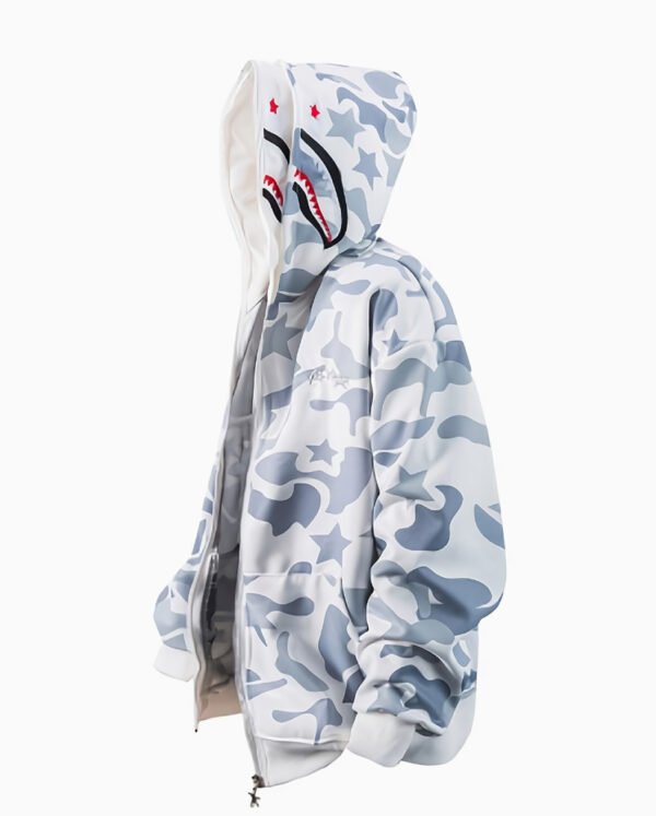 Sweat à Capuche Streetwear pour Homme – Coupe Ample et Manches Longues Style Bape