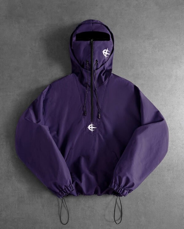 Veste à Capuche Style Ninja pour Homme – Pull Coupe-Vent Cyberpunk à Mi-Fermeture
