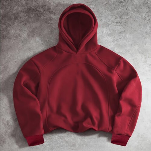 Sweat-Shirt Décontracté pour Homme – Design Patchwork et Double Capuche Superposée