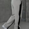Pantalon Décontracté en Tricot Patchwork pour Homme – Taille Élastiquée et Tissu Souple Toutes Saisons