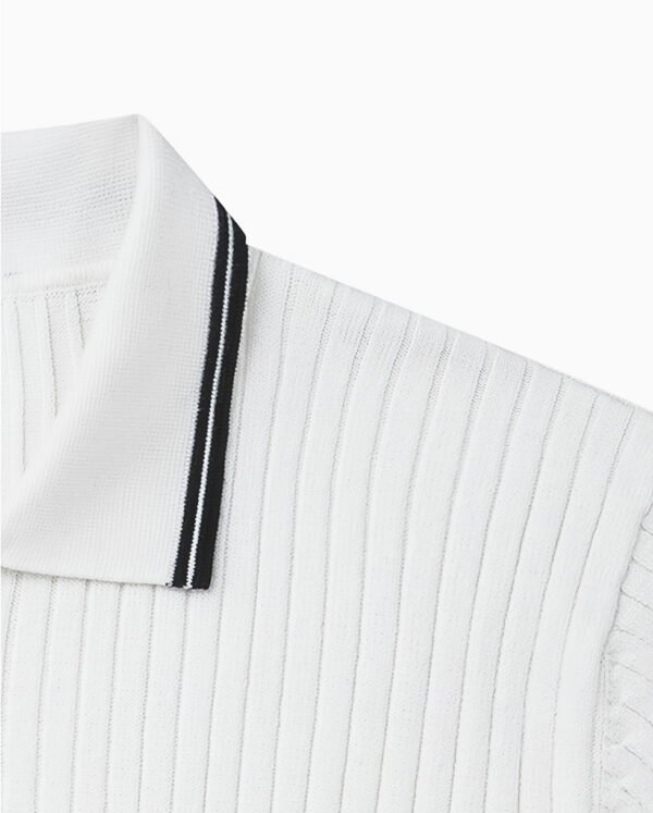 Polo en Tricot Haut de Gamme Xingfan OBM pour Homme – Col Structuré et Style Contemporain