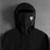 Veste à Capuche Style Ninja pour Homme – Pull Coupe-Vent Cyberpunk à Mi-Fermeture