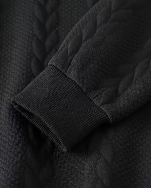 Sweat-Shirt d'Automne-Hiver pour Homme – Maille Jacquard Tendance, Col à Revers et Fermeture Éclair
