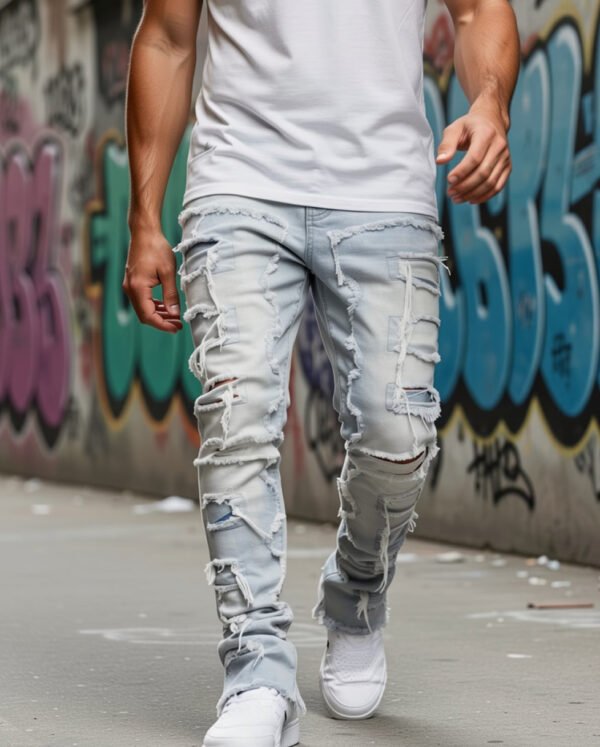 Pantalon Brodé pour Homme – Sélection Geng Yuan Shi Style Traditionnel et Urbain