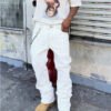 Pantalon Homme Décontracté Ample – Style Vintage Lavé, Coupe Droite Hip-Hop Streetwear