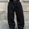 Jean Droit Ample pour Homme – Motif Graffiti Streetwear, Coupe Loose et Tissu Stretch