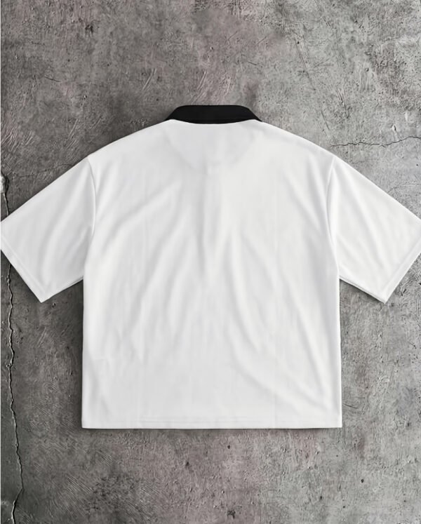 Rectangle 1006 Polo Homme à Manches Courtes – Style Minimaliste et Col Imprimé Graphique