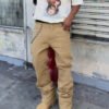 Pantalon Homme Décontracté Ample – Style Vintage Lavé, Coupe Droite Hip-Hop Streetwear