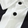 Polo Homme à Larges Rayures Noires et Blanches – Col Structuré Style Rétro Chic