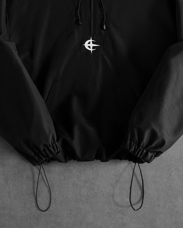 Veste à Capuche Style Ninja pour Homme – Pull Coupe-Vent Cyberpunk à Mi-Fermeture