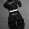 Ensemble Survêtement 2 Pièces Homme – Sweat à Capuche Imprimé et Pantalon à Jambes Larges Streetwear