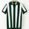 Polo en Tricot Rayé pour Homme – Collection Printemps/Été, Style Affaires et Golf