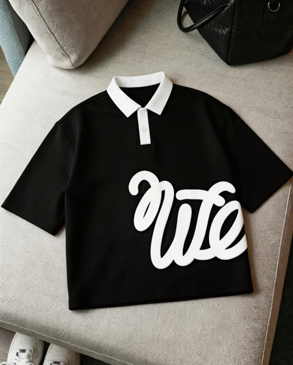 Rectangle 871(1) Polo Homme à Manches Courtes – Style Minimaliste et Col Imprimé Graphique