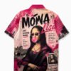 Chemise Imprimée Portrait Fantaisiste – Style Rétro Classique, Hip-Hop Rock et Esprit Hawaïen