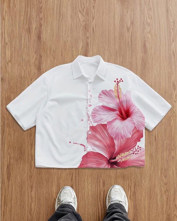 Chemise d'Été Décontractée Homme – Coupe Ample et Motif Créatif pour Vacances ou Quotidien