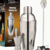 Ensemble de Mixologie et Shaker à Cocktails 5 Pièces – Kit de Barman Complet en Acier Inoxydable pour la Maison, Fêtes et Crémaillères