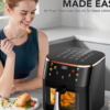 Friteuse à Air Sans Huile XXL 10,5L avec Fenêtre Visible – Air Fryer Électrique 1800W, 7 Programmes Prédéfinis, Technologie de Cuisson Rapide et Économe en Énergie