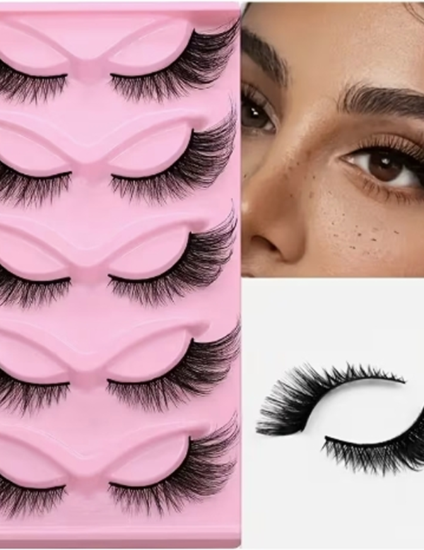 Rectangle 876 (64) Pack de 15 Paires de Faux Cils 3D en Vison Synthétique Effet Œil de Renard – Cils Dramatiques Épais, Extension de Queue et Réutilisables (3 Boîtes)