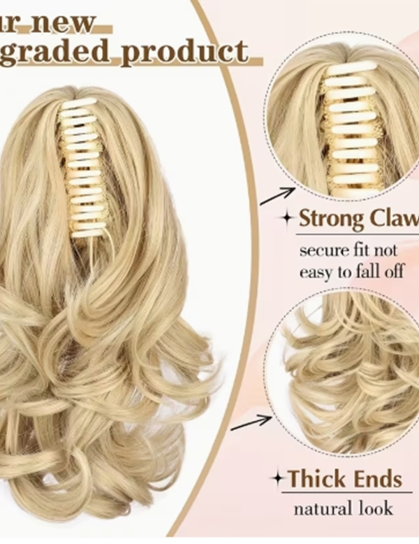 Extension Queue de Cheval Ondulée à Clipser – Postiche Synthétique Volumineux (30 à 35 cm) pour Usage Quotidien