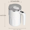 Gobelet Auto-Agitant Magnétique Intelligent avec Affichage Numérique – Tasse Mixeur Électrique Portable à une Touche pour Café, Protéines, Shakes et Boissons Instantanées