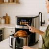 Grande Friteuse à Air Sans Graisse RETOO 6,5L – Air Fryer Électrique 1800W avec Fenêtre Visible, Écran Tactile et 10 Programmes