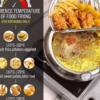 Marmite à Friture Japonaise Tempura en Acier Inoxydable – Casserole Économiseuse d'Huile avec Thermomètre Intégré et Couvercle Égouttoir pour Induction et Gaz – Image 4