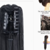 Extension de Queue de Cheval à Pince Griffe Longue et Droite – Postiche Lisse en Fibre Synthétique Résistante à la Chaleur pour le Quotidien et les Fêtes