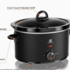Mijoteuse Électrique Ovale SUPERLEX 3,5L – Cuisinière Lente Multifonctionnelle Basse Température, Fonctions de Cuisson et Maintien au Chaud Automatique, Fini Noir Mat