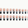 Faux Ongles Longs Forme Coffre Brillants Bleus et Roses – Kit de 24 Pièces Réutilisables, Style Français Moderne avec Ondulations et Motif Algue Marin – Image 4