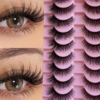 Rectangle 878 (52) Pack de 10 Paires de Faux Cils Volumineux et Moelleux – Effet Naturel Épaissi, Regard Intense et Texture Fluffy