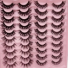 Multipack de 20 Paires de Faux Cils 5D Effet Œil de Chat – Assortiment de 4 Styles (Épais et Fins) pour un Regard Étiré et Dramatique