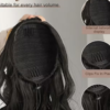 Extension de Cheveux Bouclés Volumineux 56 cm (55,88 cm) – Postiche en Fibre Synthétique Haute Qualité Résistante à la Chaleur, Couleur Noir Intense