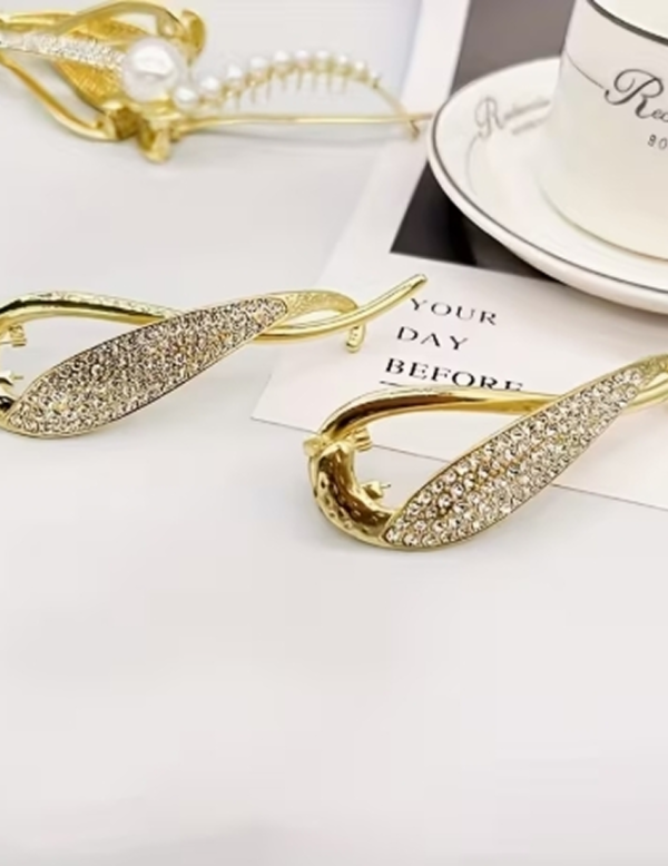 Lot de 4 Pinces à Cheveux "Queue de Poisson" de Qualité Supérieure – Pinces Griffes Élégantes pour Chignon, Barrettes Torsadées et Pinces Grenouilles