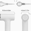 Batteur Électrique à Main Sans Fil HOTU – Mixeur Portable Rechargeable par USB, Léger et Ergonomique pour Pâtisserie (Gâteaux, Muffins, Biscuits)