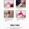 Faux Ongles Press-On Longs Trapézoïdaux Brillants – Kit de 24 Pièces à Rayures Animales Roses et Noires avec Colle Gel et Lime