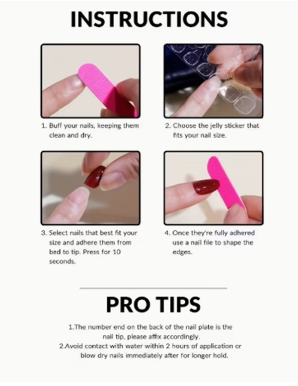 Faux Ongles Press-On Longs Trapézoïdaux Brillants – Kit de 24 Pièces à Rayures Animales Roses et Noires avec Colle Gel et Lime
