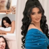 Extension de Cheveux Bouclés Volumineux 56 cm (55,88 cm) – Postiche en Fibre Synthétique Haute Qualité Résistante à la Chaleur, Couleur Noir Intense