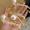 Lot de 4 Pinces à Cheveux "Queue de Poisson" de Qualité Supérieure – Pinces Griffes Élégantes pour Chignon, Barrettes Torsadées et Pinces Grenouilles