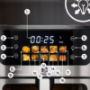 Grande Friteuse à Air Sans Graisse RETOO 6,5L – Air Fryer Électrique 1800W avec Fenêtre Visible, Écran Tactile et 10 Programmes