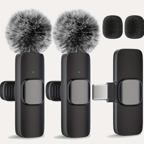 Microphone Cravate Sans Fil HITOZON – Enregistrement USB-C & Sans Fil, Audio en Un Toucher pour Smartphones, Tablettes et Ordinateurs