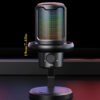 Microphone de Gaming USB Professionnel – Éclairage RVB, Réduction du Bruit & Bouton Muet Tactile
