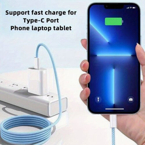 ot de 10 Câbles de Charge Rapide USB-C vers USB-C 60W – Pack Éco Premium, Optimisé Apple CarPlay & Android Auto, Design Moderne en Plastique Durable