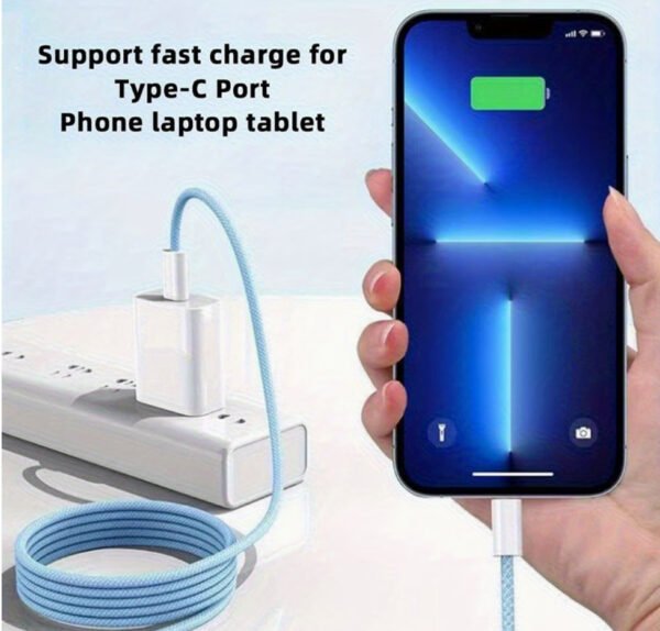 ot de 10 Câbles de Charge Rapide USB-C vers USB-C 60W – Pack Éco Premium, Optimisé Apple CarPlay & Android Auto, Design Moderne en Plastique Durable